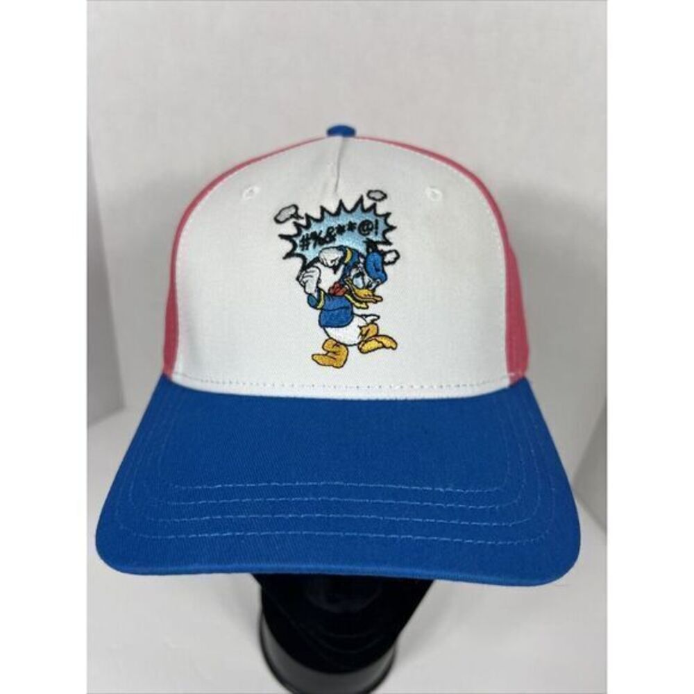 Disney Store Authentic ORIGINAL Donald Duck Cartoon Adult Baseball Cap‎ Hat